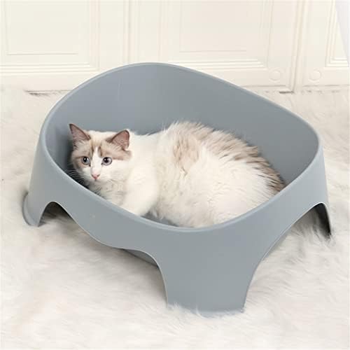 ZLXDP Врвот Влез Мачки Кутија За Отпадоци Едноставно Анти-Прскање Екстра Големи Мачки Кутија За Отпадоци Мултифункционална Обука