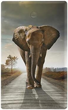 Yyzzh слон животно прошетка по пат со дрво шумско дрво неискористено излезно покритие плоча 2.9 x 4,6 лесна излезна плоча за украсување на