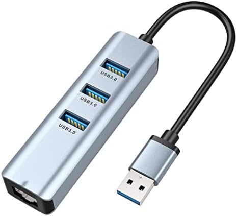 KXDFDC USB 3.0 Hub Тип C До Етернет Мрежен Адаптер 1000 Mbps RJ45 USB-c 4 во 1 со 3 USB 3.0 USB Сплитер