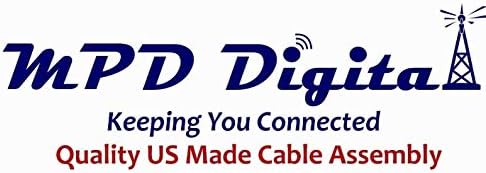 MPD Digital RG8X-W-PL259-6FT VHF кабел за антена RF CB & AIS Mini-8 Coaxial Jumper Silver Teflon PL-259 6 '