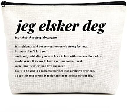 Норвешки Подароци За Жени Норвешка Торба За Шминка За Годишнина Инспиративни Подароци За Жени Нејзината Сестра Норвешки Роденденски Божиќни
