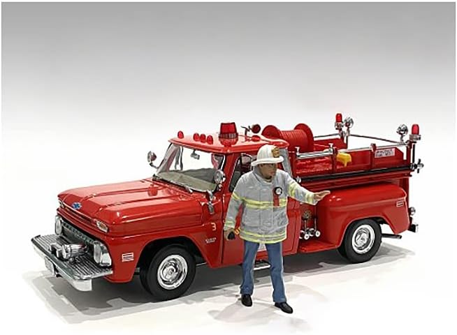 Пожарникари Капетан на капетан за 1/24 модели на скала од американска диорама 76418