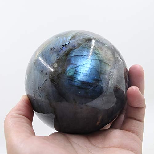 Роелг природна лабрадоритска сфера силна блиц лабрадорит кристална топка за заздравување