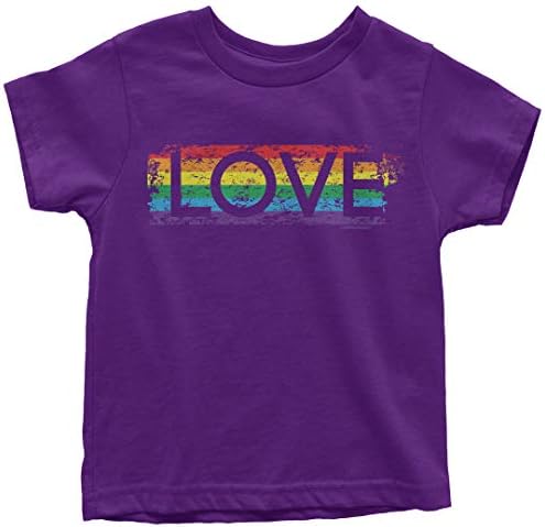 Threadrock Детска геј гордост виножито Loveубов маица маица