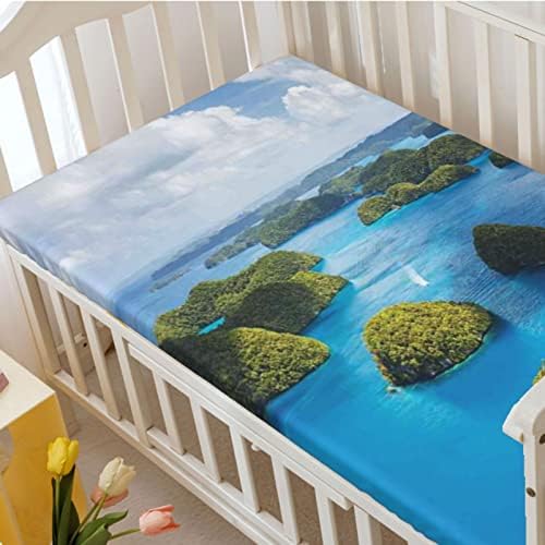 Остров тематски вграден креветче за креветчиња, стандарден сад за душек за креветчиња, мек дете за дете, вграден за момче или соба за девојчиња
