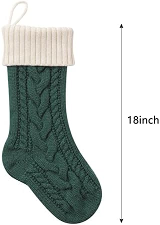 Нану Божиќни чорапи 18 плетени Божиќни чорапи Декорации за семејни празници Одлични големи чорапи за подарок на семејство, пријатели