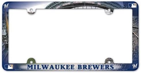 Wincraft MLB Milwaukee Brewers LIC PLATE FRAME COLUT