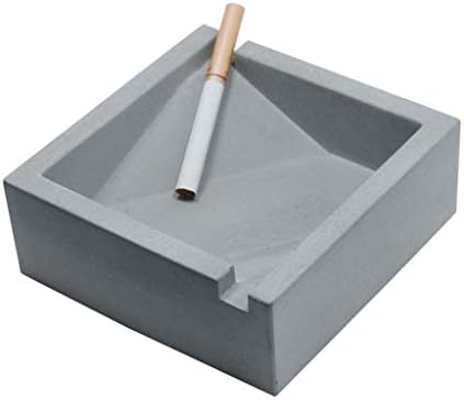 Ldels Ashtray, не'рѓосувачки челик модерна таблета од таблети со капак, цигара од цигари за внатрешна или надворешна употреба, држач
