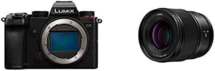 Panasonic Lumix S5 Целосна Рамка Огледало Камера, 4k Видео Снимање, L-Монтирање, DC-S5BODY + Lumix S Серија Камера Објектив, 50mm F1.