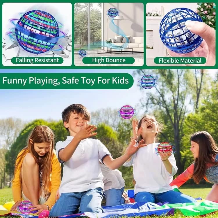 Pro Boomerang Ball Toy Cosmic Globe вграден во RGB светлина 360 ° ротирачки дрон топка на отворено играчка за деца возрасни кои играат галактички летачки фирминг, вртено беспилотно л?