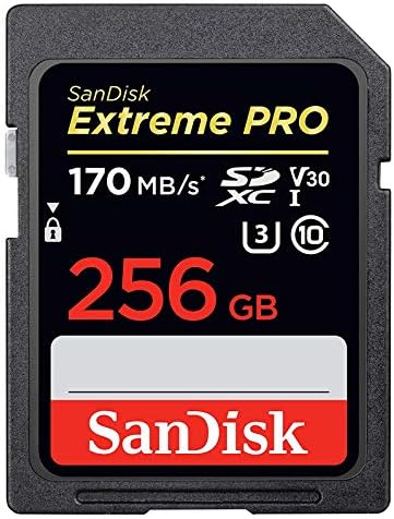 Sandisk 256gb SDXC Екстремни Про Мемориска Картичка Работи Со Sony Alpha a7 III Огледало Камера 4K V30 Плус Сѐ Освен Stromboli 3.0 Sd/Микро
