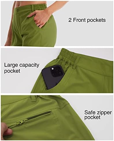 Фексианг голф шорцеви за жени водоотпорни лесни шорцеви за пешачење жени со џебови за пешачење за голф