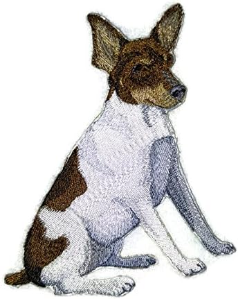 Неверојатни портрети за кучиња [Toy Fox Terrier] Везено железо на/Sew Patch [5,5 x 4,5] направено во САД]