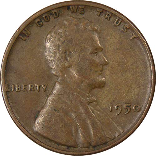 1950 Линколн Пченица Цент Аг За Добар Бронзен Денар 1с Монета Колекционерски