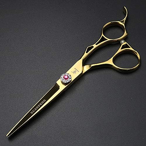 Професионални фризери за фризури за фризури бербер продавница 6 инчи злато сечење на смолки ножици за коса за мажи жени
