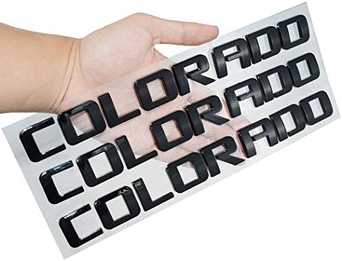 3X Колорадо Име Плоча Амблем Писмо Фендер Задната Врата Значка 3D Подигната Силна Лепило Одговара За Колорадо