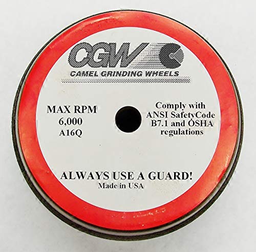 Abrasives CGW 421-49009 КАПНА КАПНА КУП за железен метал, алуминиум оксид, дијаметар од 6 „, 16 гриц, дебела 2„