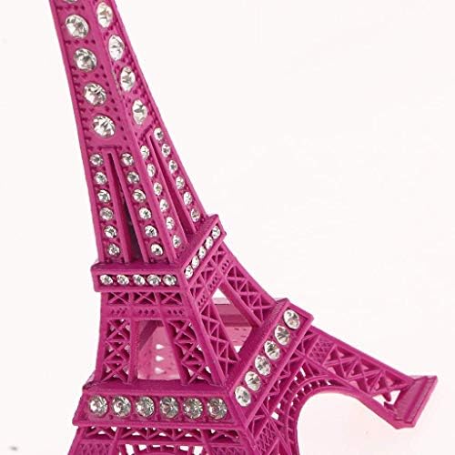 Таотениш Ајфелова кула фигура метал Париз Ајфелова кула фигура статуа како накит држач за гроздобер модел декор - роза црвена