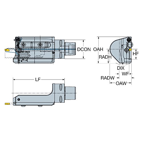 Sandvik Coromant C10-APBR-240-45HP Sandvik Coromant Steel Coromant Capto to Blade Adapter