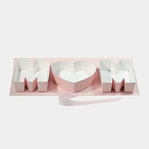 6 пакет креативен дизајн розова 2023 година Идеја за подароци за мајки, кутии за подароци за цвеќиња и подароци