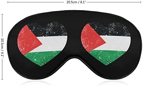 Палестинско Ретро Срцево Знаме Маска За Очи За Спиење Затемнување Ноќно Врзување Со Прилагодлив Ремен За Мажи Жени Патуваат Јога Дремка