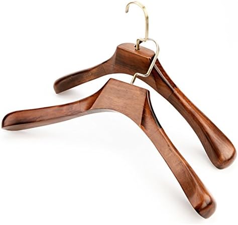 Yumuo гроздобер цврсто дрво широко рамо за шипки за лежење облека за закачалка за закачалка за дрвени закачалки за облека за