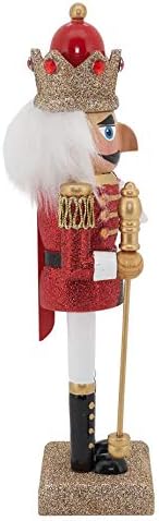 Фенко стилови Рачно изработено дрво креативна Божиќна фигура - Оревокршач на црвен сјај за Божиќ за одмор, дома, таблети и