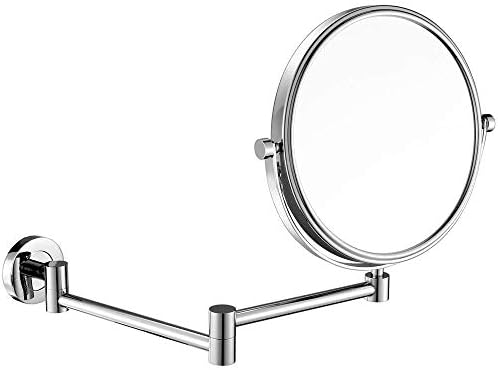 Lianxiao - Wallидни монтирани огледала за шминка Зголемувачки се протегаат цврсти прилагодливи козметичко огледало за бања суета огледала