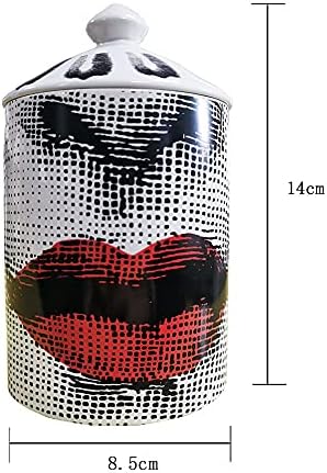 Ароматерапија Држач За Свеќи Тегла Црвени Усни Шише Голема Уста И Дизајн На Носот Празна Кутија Сам Со Капак Класичен Италијански Дизајн