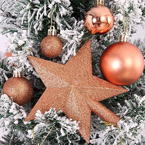 Ултра -луксузни 101 парчиња божиќни топки украси поставени со броеви на божици од дрво, снопчиња за ширење на простории - дизајнирани во