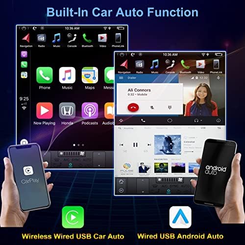 10.4 Инчен Вертикален Екран Андроид Радио Стерео Во Цртичка Навигација Компатибилен За Hyundai Соната 2012-2014 Вграден Bluetooth Carplay/Android
