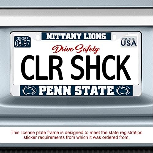 Colorshock Color Shock Penn State Nittany Lions Lions обоена метална регистарска табличка рамка, сина