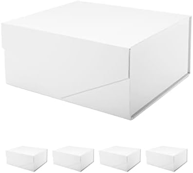 PackHome 5 кутии за подароци 9x6.5x3,8 инчи, кутии за деверуша, кутии за пропаѓање на правоаголник со магнетни капаци за пакување