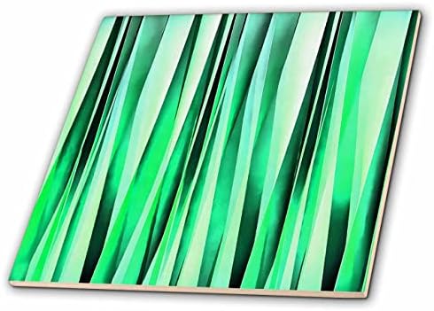 3дроза Нерамни Уметнички Вертикални Ленти Аква Зелени Нијанси-Плочки