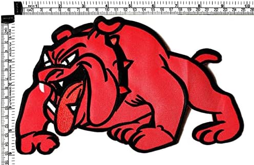 Кленплус. Голем Голем Џамбо Симпатична Миленичиња Животно Питбул Булдог Црвена Лепенка Цртан Филм Везени Закрпи За Облека Фармерки