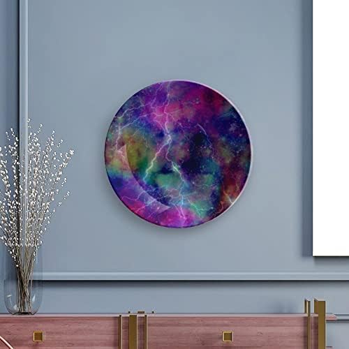 Тандер Галакси Печати керамичка декоративна чинија со приказ на штандот што виси прилагодена годишнина свадба празнични подароци за родители