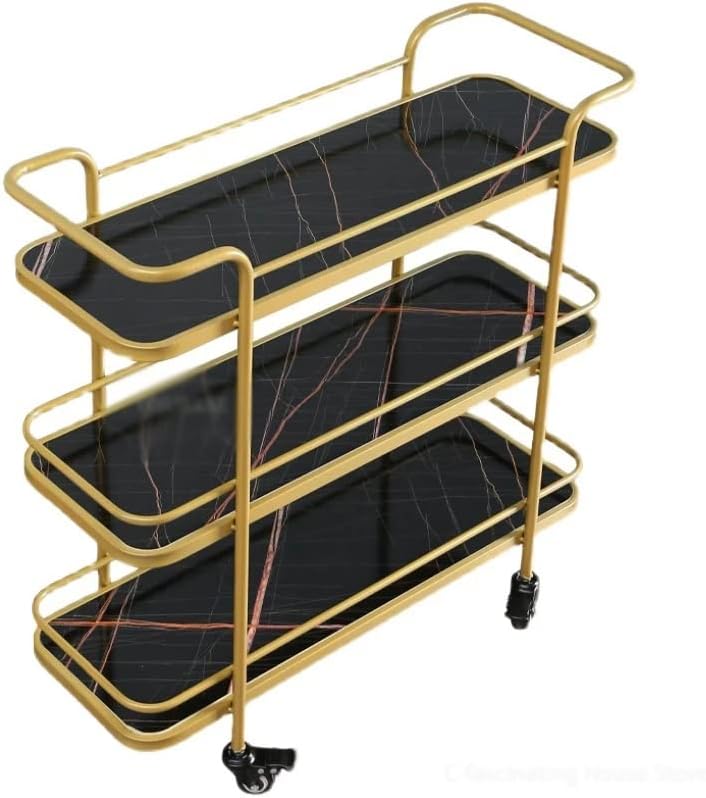 CXDTBH повеќеслојна кујна количка за складирање количка за складирање решетката за складирање во три нивоа количка дома