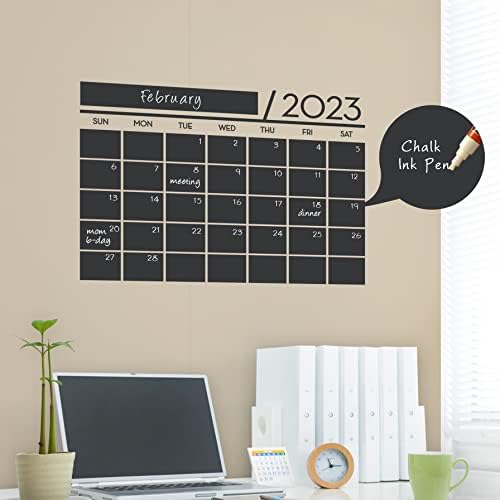 Календарска Налепница за 2023 Година, Налепница За Календар На Винил Ѕид Од Табла Со Дополнителни Години со Едноставни Форми