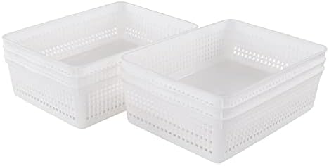 Вабаба 6-пакет пластични хартиени организатори за складирање корпи за складирање