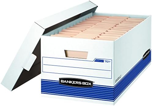 Банкарс кутија за складирање на датотеки/датотеки, бела, сина, кутии за складирање од 20 пакувања и продавници/датотеки, стандардно поставување,
