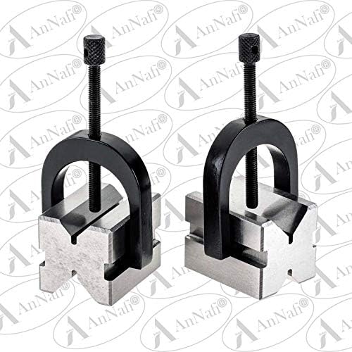 Индустриски Annafi Industrial H5608-V-блок пар w/стеги 1-5/8 | точна површина | Заземјени рамни зацврстени блокови |