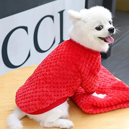 2 парчиња зимска топла кученца облека руно миленичиња џемпер мека корална руно облека за миленичиња миленичиња за миленичиња мачка