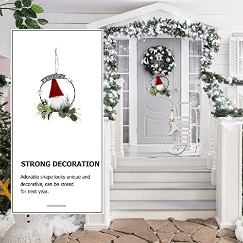 Среќен Шведски гном Божиќен венец за влезна врата Мал Санта Скандинавски Том Гномес Орнаменти