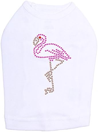 Пинк Фламинго - мала кошула за кучиња, xxs бела
