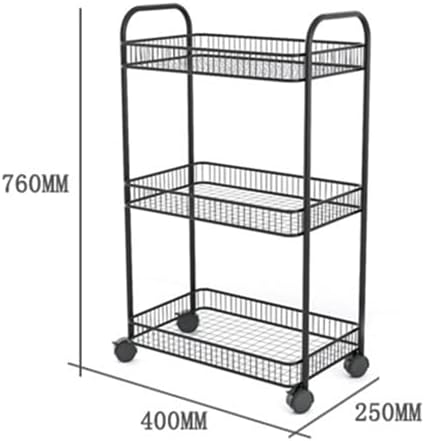 Quanjj Cart Rack Дневна соба за складирање бања кујна подни решетки со тркала