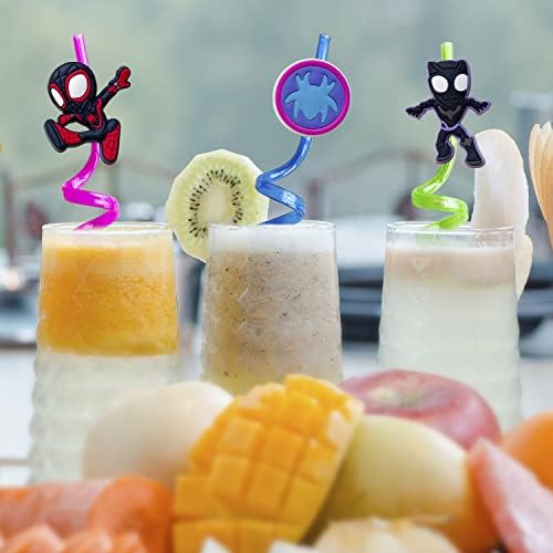 24 парчиња Спајди И Неговите Неверојатни Пријатели Роденденска Забава Фаворизираат Залихи За Пиење Сламки-8 Дизајни Одлични