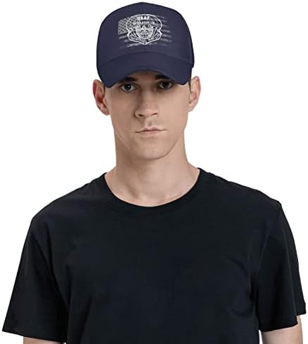 Американски воздухопловни сили Парареска Бејзбол капа мажи жени - класичен тато капа за прилагодлива обична капа црна