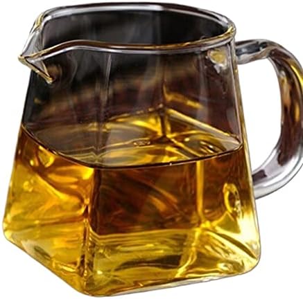 Стакло чајник отпорен на топлина со пивара од не'рѓосувачки челик за греење сад за чајник чајник, квадратен филтер корпа за