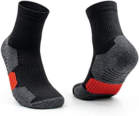 6 Спакувајте Машки Чорапи До Глуждот Со Перформанси На Перницата Атлетски Спортови Мека Удобност Тренинг За Дишење Четвртина Чорап За Компресија
