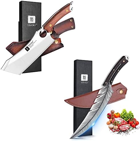 Тиволи Нож За Месо И нож за Коски поставете Јапонци нож со Обвивка за Кампување На Отворено СКАРА